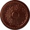 Ekena Millwork Raymond Ceiling Medallion (Fits Canopies up to 5 3/8"), Hand-Painted Antique Copper, 18"OD x 1 1/4"P CM18RA2ACS - alternate 1